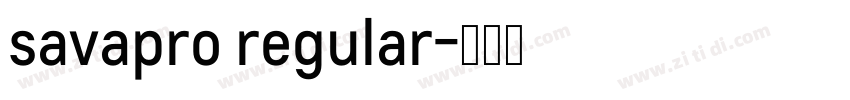 savapro regular字体转换